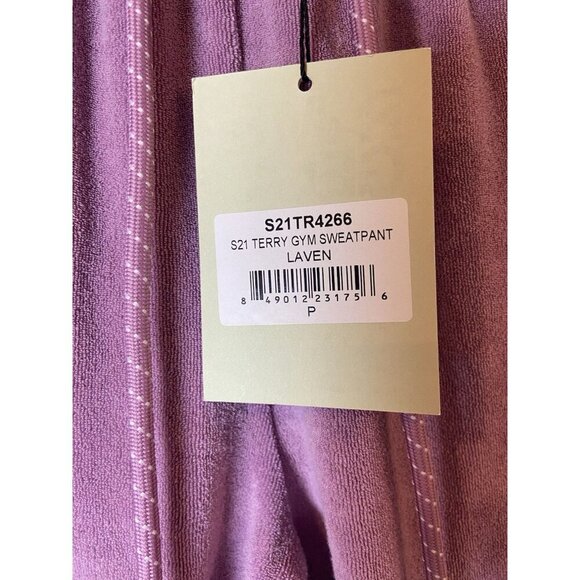 NWT Pam & Gela Terrycloth Sweatpants Lavender Purple Size P Petite Small New - Picture 3 of 6